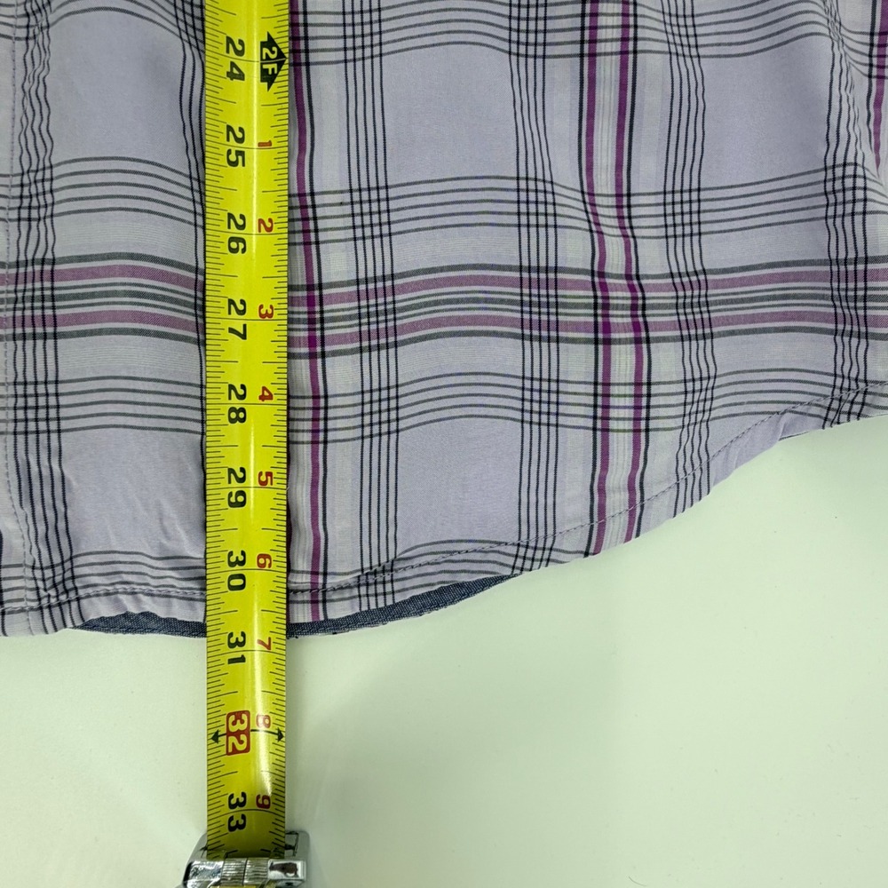 Tommy Bahama The Coconut Point Shirt Plaid Short Sleeve XL Purple - Picture 7 of 7